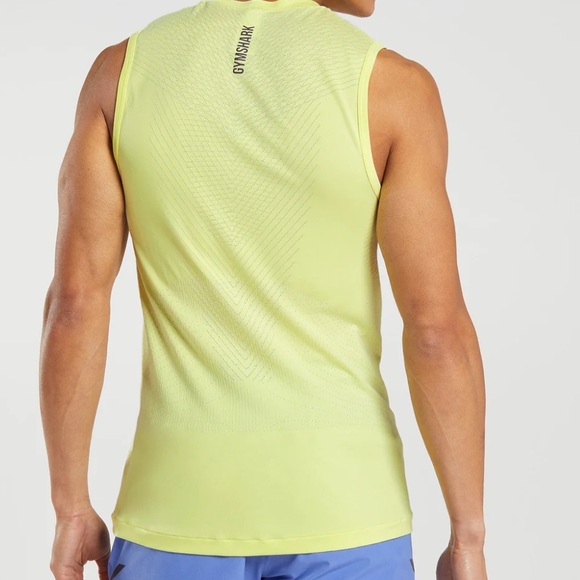 ✅✅GymShark APEX SEAMLESS TANK Firefly Green/white small - Picture 2 of 8